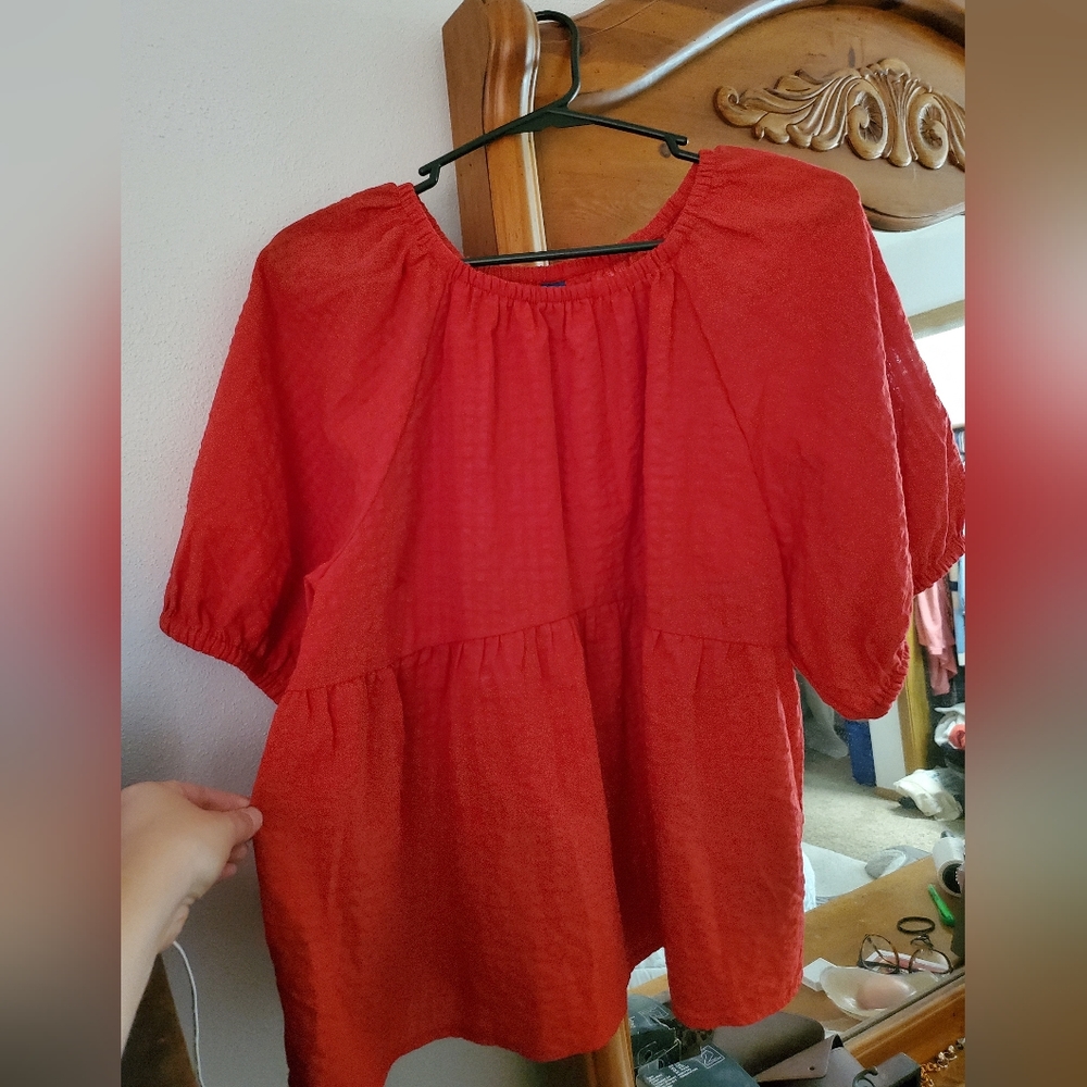 Red Babydoll Top